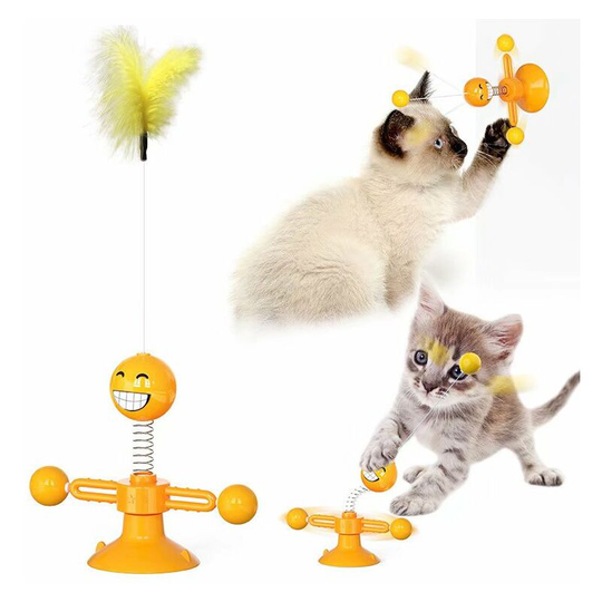 Pet Toys Funny Cat Stick Spring People Funny Cat Supplies Pet Supplies, Pet Toys (Orange-