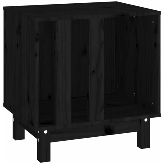 Dog House Black 50x40x52 cm Solid Wood Pine Vidaxl Black