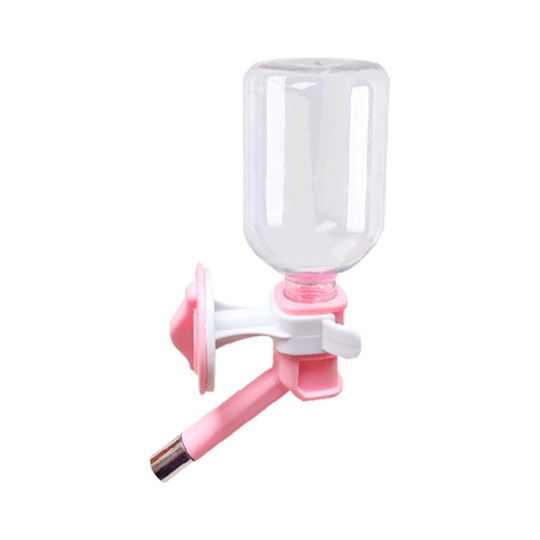 Water dispenser for domestic animal, pet kettle that can be raised and lowered (pink)