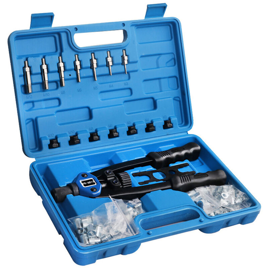 Superseller - 110pcs Labor-saving Hand Riveter Kits Fine Quality Simple Operation Manual Rivet Machine Professional Riveting Tools Set