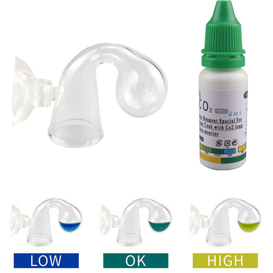 15ML CO2 Indicator Solution ph Long Term Indicator Monitor Tester, Transparent, Glass drop checker and 15ML solution ph indicator - Transparent,