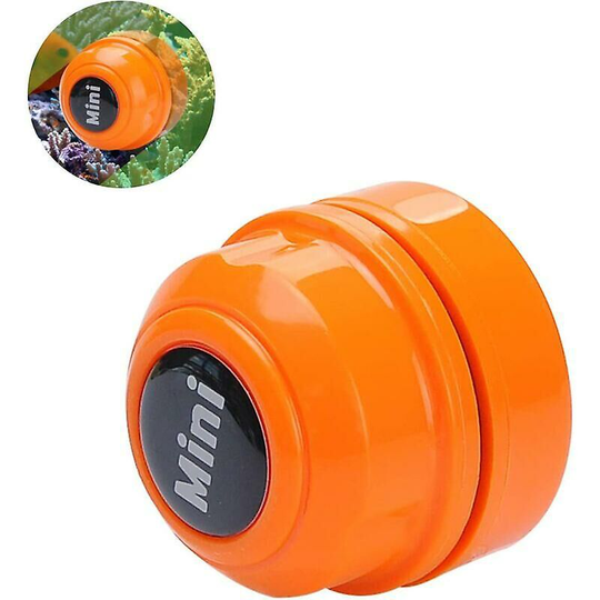 Mini Magnetic Brush For Aquarium - Aquarium Glass Cleaner - Mini Portable And Durable Magnet - To Clean The Aquariums And Eliminate Algae - Orange
