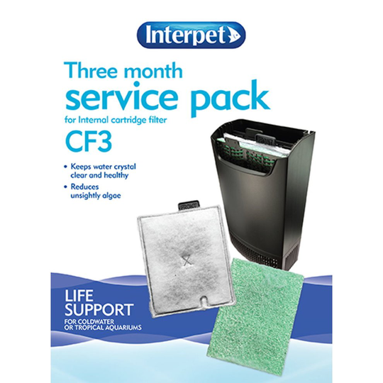 Interpet Internal Cartridge Filter Cf3 Three Month Service Kit