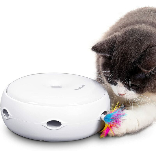 Betterlifegb - Smart Chat Toy For Feather Cat, Improved Version Interactive Toy Kitten, 3 Modes Electronic Toy Automatic Work Random Stimulator