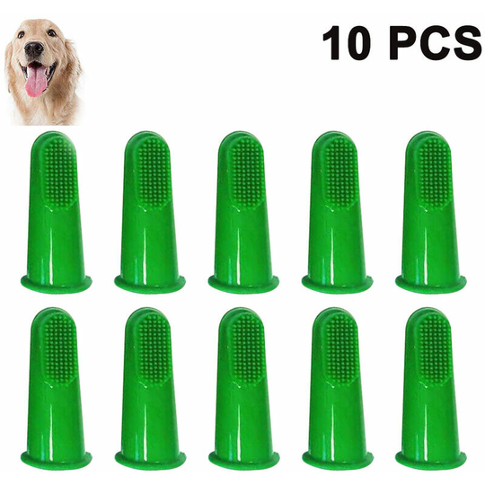 10pcs Pet Toothbrush, Food Grade Silicone Dog Teeth Cleaner, Cat Teeth Cleaning, Pet Dental Care