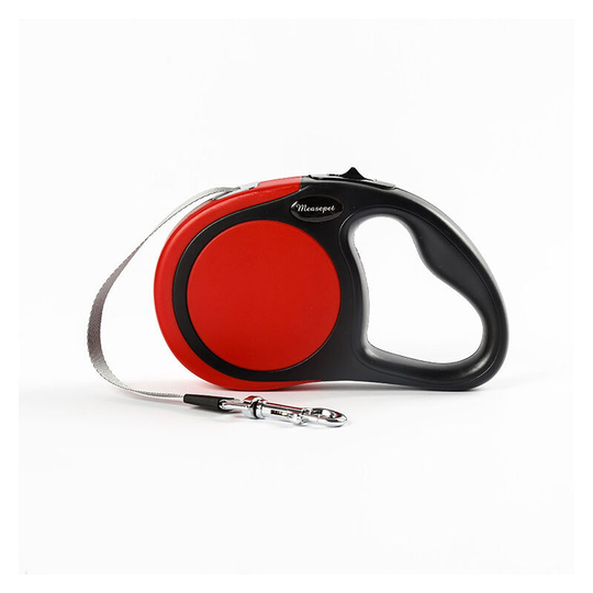 No-Tangle Retractable Dog Lead 3m/5m Dogs Extendable Leads Nylon Tape 5m red - Muff