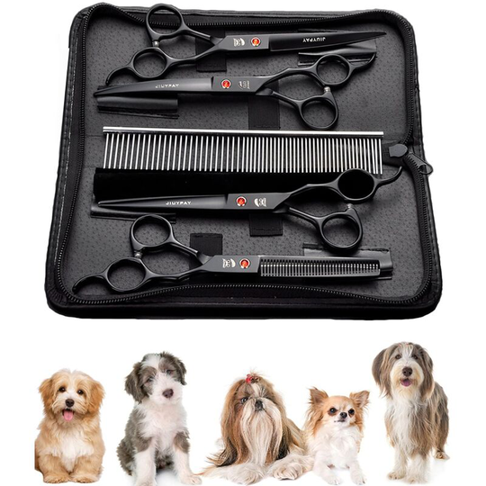 Scissors for dog care products and cats, pet scissors, grooming scissors, lot of 4