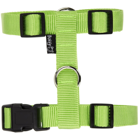 (Small, Green) Bunty Adjustable Nylon Dog Puppy Fabric Harness Vest Anti Non Pull Lead Leash