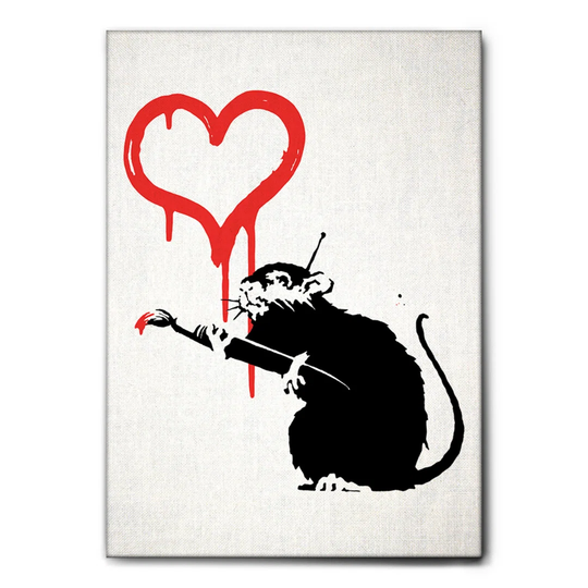 Love Rat by Banksy - Wrapped Canvas Graphic Art