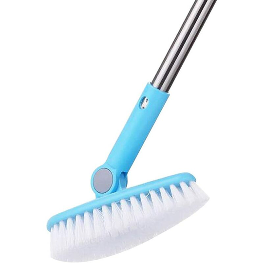 Rotating Cleaning Brush for Bathroom, Tub & Shower, Tile & Grout - 2.5" Wide - 14" Long - Indoor Handle & Kitchen - Cleaning Brush