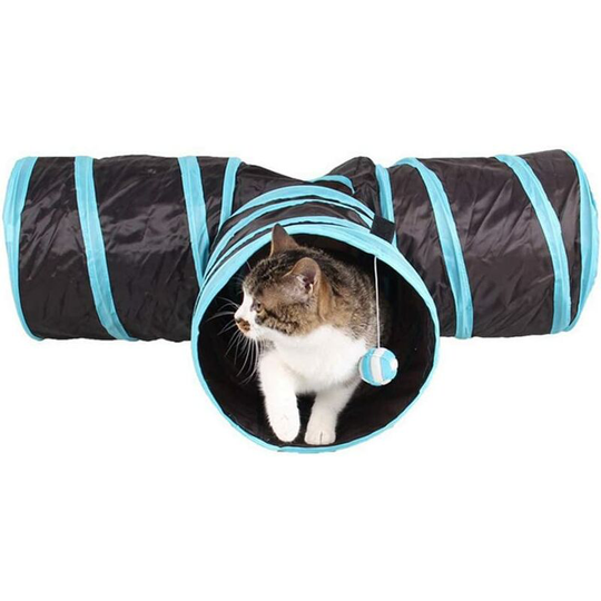 Cat Tunnels Crinkle Play Toys Collapsible Tube with Ball Maze Cat House Pet Interactive for Cat Puppy Kitten Rabbit