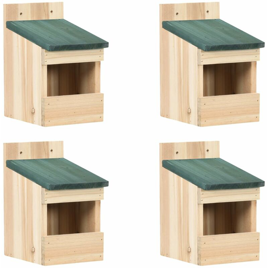 Topdeal - Bird Houses 4 pcs 12x16x20 cm Firwood FF47246_UK