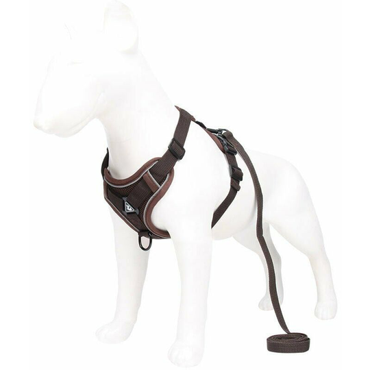 Dog Harness, Reflective Dog Doors, No Pull Dog Harness, Harness and Leash Set, Soft Breathable Padded Harness for Small, Medium and Large Dogs (M)
