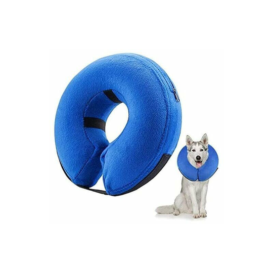 Monly - Inflatable Protective Dog Collar, Comfortable Electronic Recovery Collar for Small Medium Dogs and Cats, Prevents Pets from Touching Bites,