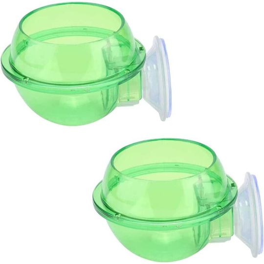 Reptile Food Bowl 2 Pieces Reptile Bowl Suction Cup Reptile Feeder, with Suction Cup Bowl for Reptiles, Insects, Spiders, Geckos