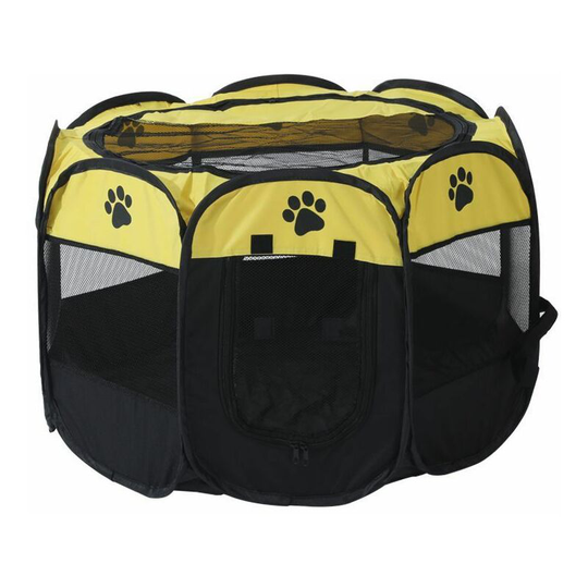 Pet Fence, Pet Tent, Foldable Cat Delivery Room Kennel Cat Litter (yellow) s - Muff