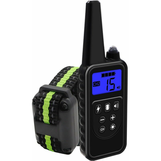 Monly - Dog Training Collar, Electric Dog Collar with 800m Remote Control and 3 Modes Beep Vibration Shock 99 Levels Waterproof Rechargeable Positive