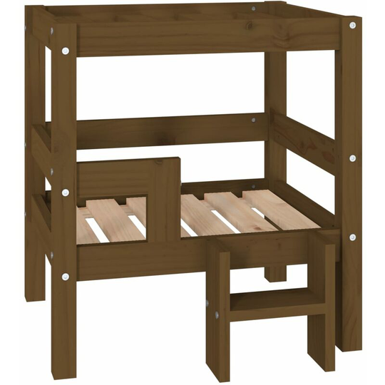 Dog Bed Honey Brown 55.5x53.5x60 cm Solid Wood Pine Vidaxl Brown
