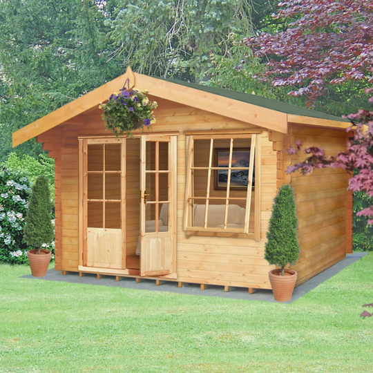 Hartland 12 x 12 Ft. Tongue and Groove Log Cabin
