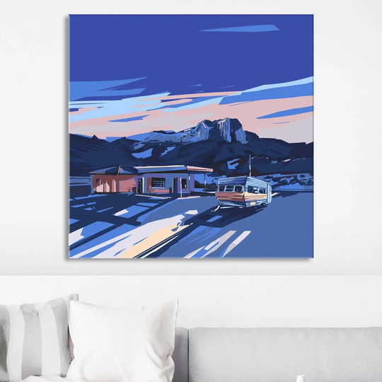 Desert Landscape 2 by Bekim Mehovic - Wrapped Canvas Painting