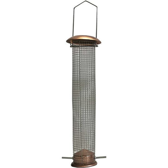 Large Copper Style Hanging Bird Nut Feeder