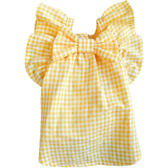 Spring / summer pet clothes princess puppy teddy bear cute dress plaid pet dress for small big big dogs