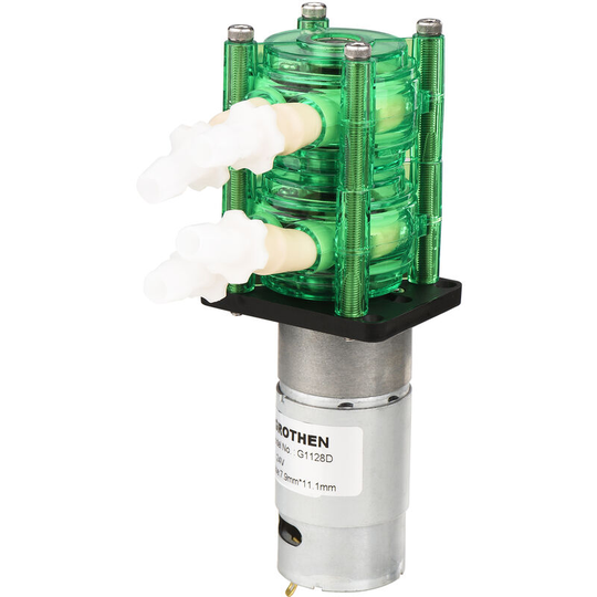Grothen - Dosing Pump Dual Head Peristaltic Pump Mini Water Liquid Pump Large Flow Rate Peristaltic bpt Tube, 24V - 24V