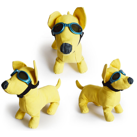Dog Sunglasses Dog Goggles Pet Glasses uv Protection Sunglasses Adjustable Strap for Small Dog,Blue - Blue