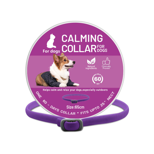 Collar Calmante para Gatos,Collar para Gatos,De Tamanho Ajustável Tranquilizar Antiestres Collar,Púrpura 65cm, 3 piezas