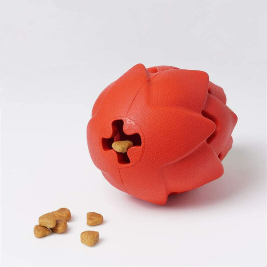 Indestructible Dog Toy, Chew Toy for Aggressive Dogs, Teeth Cleaning, Chew Toy for Medium Breed Dogs (Dragon Fruit)