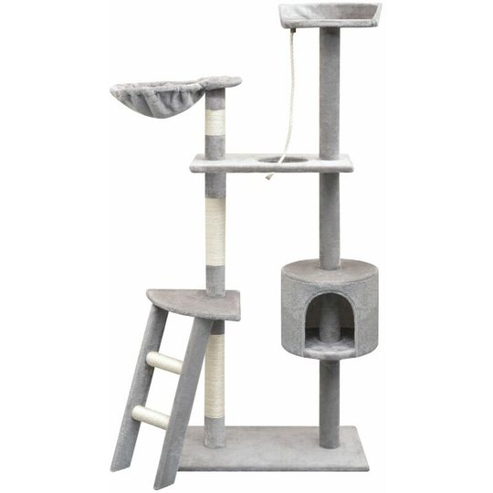Cat Tree with Sisal Scratching Posts 150 cm Grey VDTD07042 - Topdeal