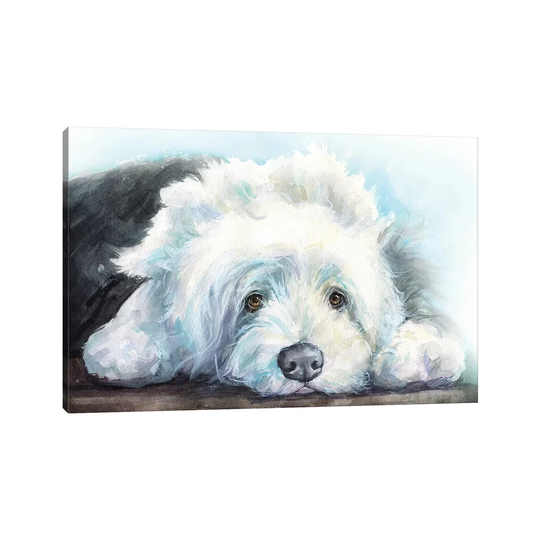 Old English Sheepdog Puppy by George Dyachenko - Wrapped Canvas Graphic Art Print