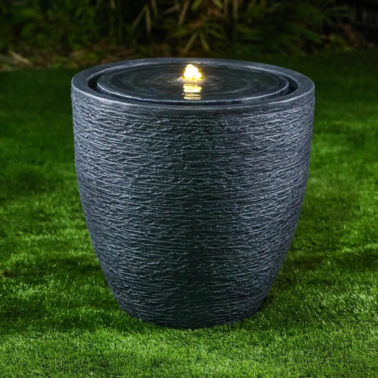 Casetta Concrete Fountain with Light
