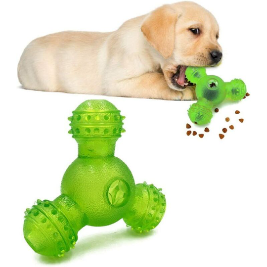 Gudong Bite Resistant Dog Treat Ball for Dogs Puppies, Dog Feeder Teeth Cleaning Ball Toy, Dog Chew Toy