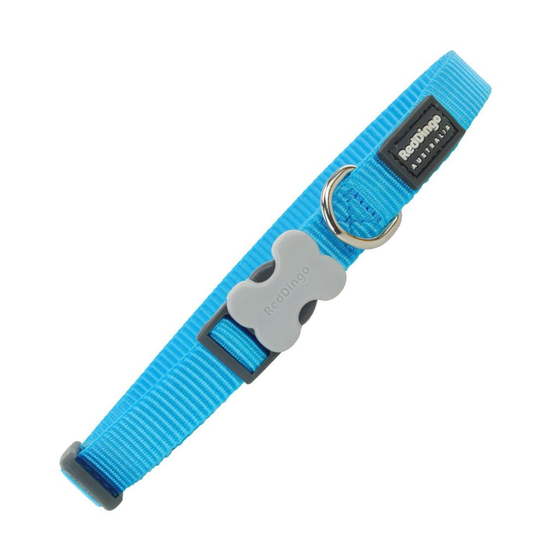 (XS, Turquoise) Red Dingo Plain Dog Collar