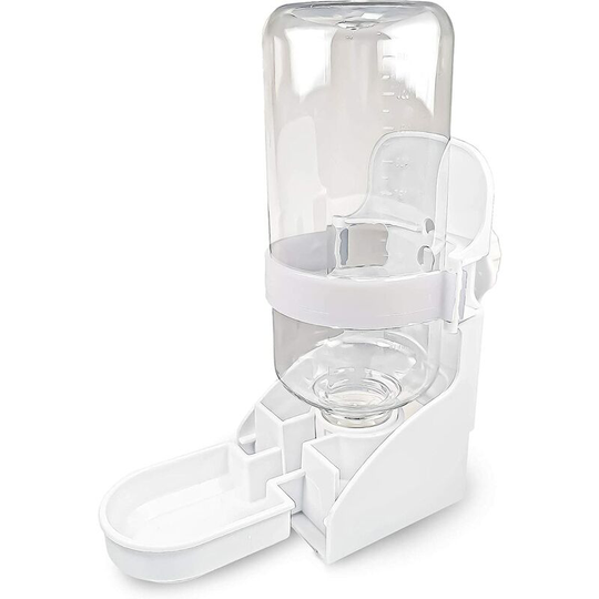 500ml Water Dispenser for Cats and Dogs,Hanging Small Animal Water Dispenser,Automatic Pet Drinking Fountain (White)