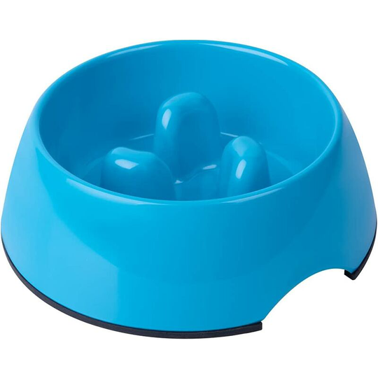 Anti-Glutton Bowl for Dog Cat, Non-Slip Feeding Bowl that Promotes Slower Food Intake, Anti-Bloat Interactive Melamine Bowl-L(600ML)