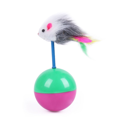 2x Interactive Cat Toy 360 Degree Self-Rotating Mouse Toy, Funny Cat Toy Indoor Toys for Cats and Kittens, Gift for Cat Owners