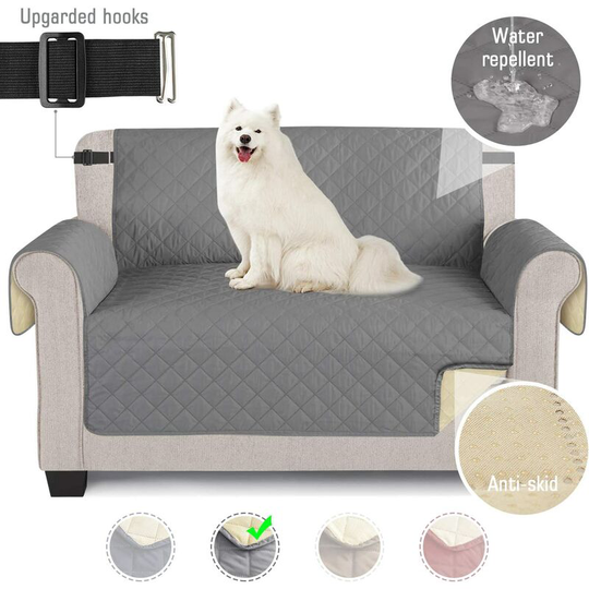 Soekavia - Sofa Covers Waterproof Sofa Throws with Elastic Straps Non-slip Foam for Living Room Dog Protection Protect co.ukom Pets, Splashes, Wear