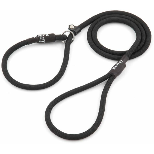 Strong Nylon Slip On Rope Dog Puppy Pet Lead Leash - No Collar Needed - Black - Large - Bunty