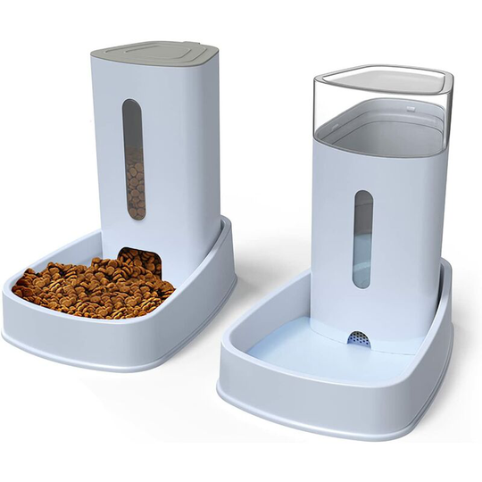 3.8L Dog Cat Food Water Dispenser Dry Food Dispenser Automatic Pet Feeder and Drinker