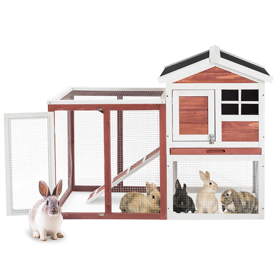 Rabbit Bunny Hutch Hutch Hiding / Running House with Linoleum Roof