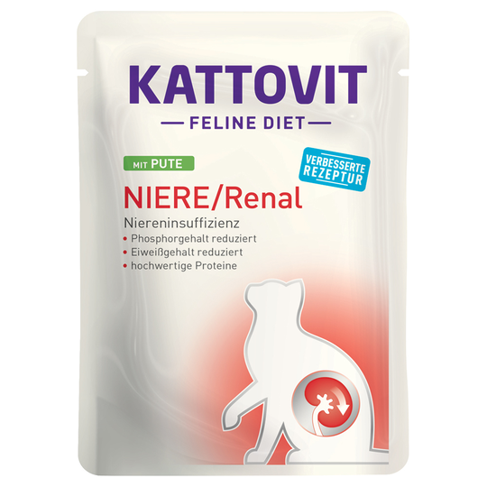 Kattovit Renal Pouches 24 x 85g - Turkey