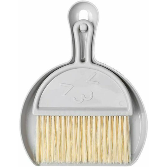 Qersta - Mini Dustpan and Dustpan, Mini Multi-Function Table Dustpan, Broom Dustpan Brush and Dustpan Design, Broom and Dustpan Set Plastic Dust