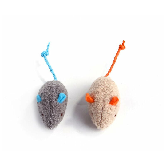 Mini Mouse Shaped Cat Soft Toys,Cat Mouse Stuffed Animals Mice Toys for Cat Kitten Pets Toys,orange, blue,Fonepro