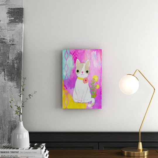 'Kitty' by Jill Lambert Art Print Wrapped on Canvas