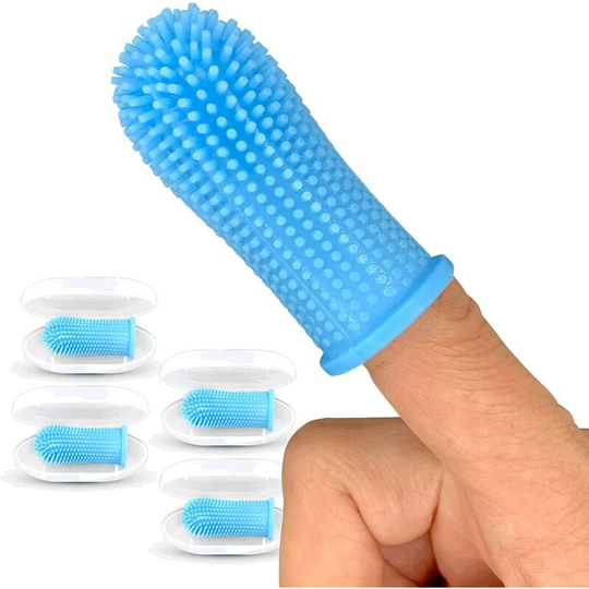 Dog Toothbrush, 360° Toothbrush Kit, Ergonomic Design, Full Surround Bristles for Easy Teeth Cleaning, Dental Care for Puppies, Cats and Small