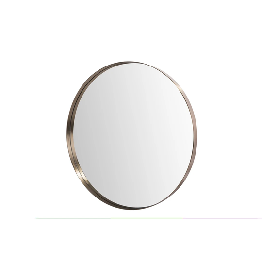Adalgisa Round Metal Framed Wall Mounted Accent Mirror in Gold