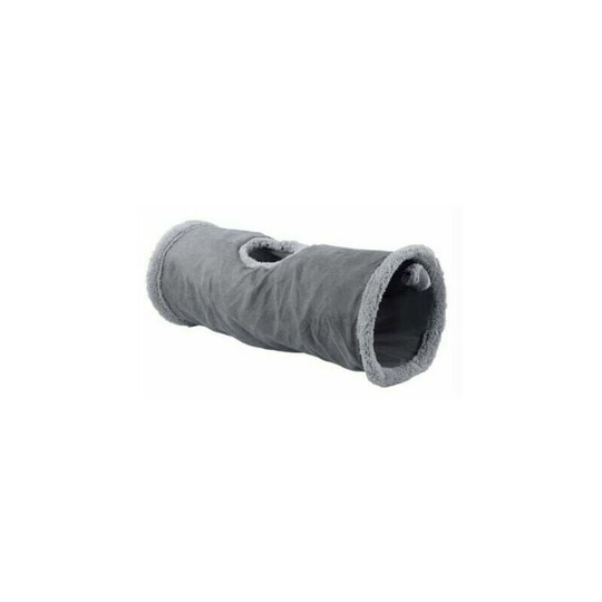 Foldable chat tunnel of 42 x 56 cm, light, kitten, paper, tube, with a raimpable hole as well as