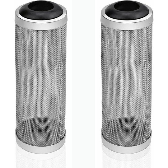 Echoo - 2 Pieces Filter Mesh Protection Stainless Steel Filter Guard, Stainless Steel Filter Inlet Fish Tank Aquarium Filter Prevent Fish and Shrimp